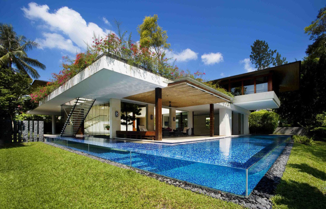 Contemporary Courtyard House In Singapore | iDesignArch | Interior ...