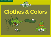 Clothes and Colors ESL Vocabulary ESL Crocodile Board Game
