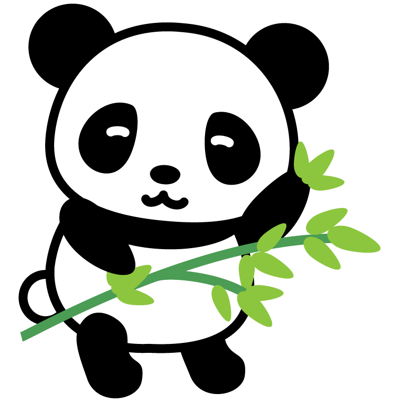 完了しました かわいい パンダ イラスト 手書き たつく