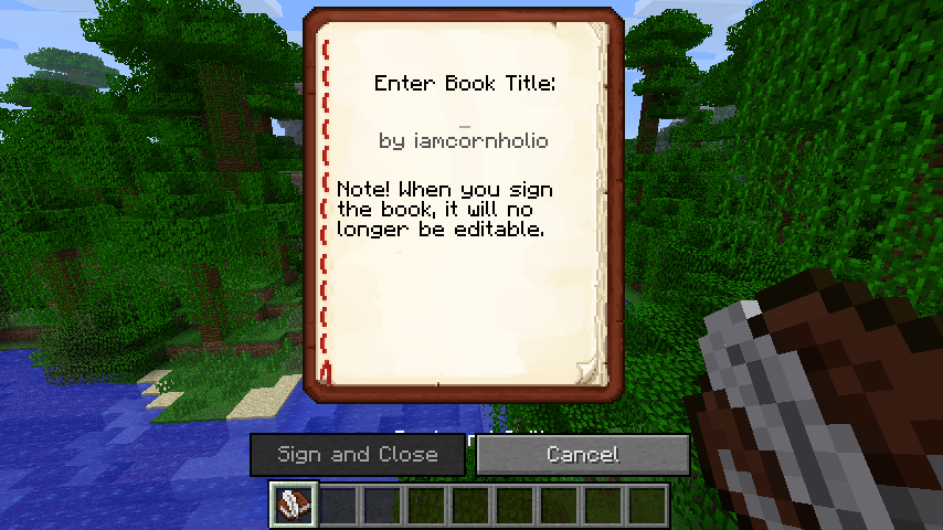 Talk:Book and Quill – Official Minecraft Wiki