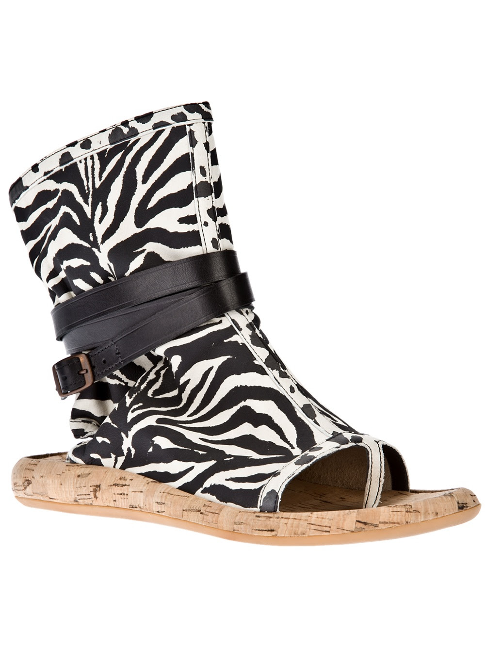 Bernhard Willhelm X Camper womenâs zebra print sandal