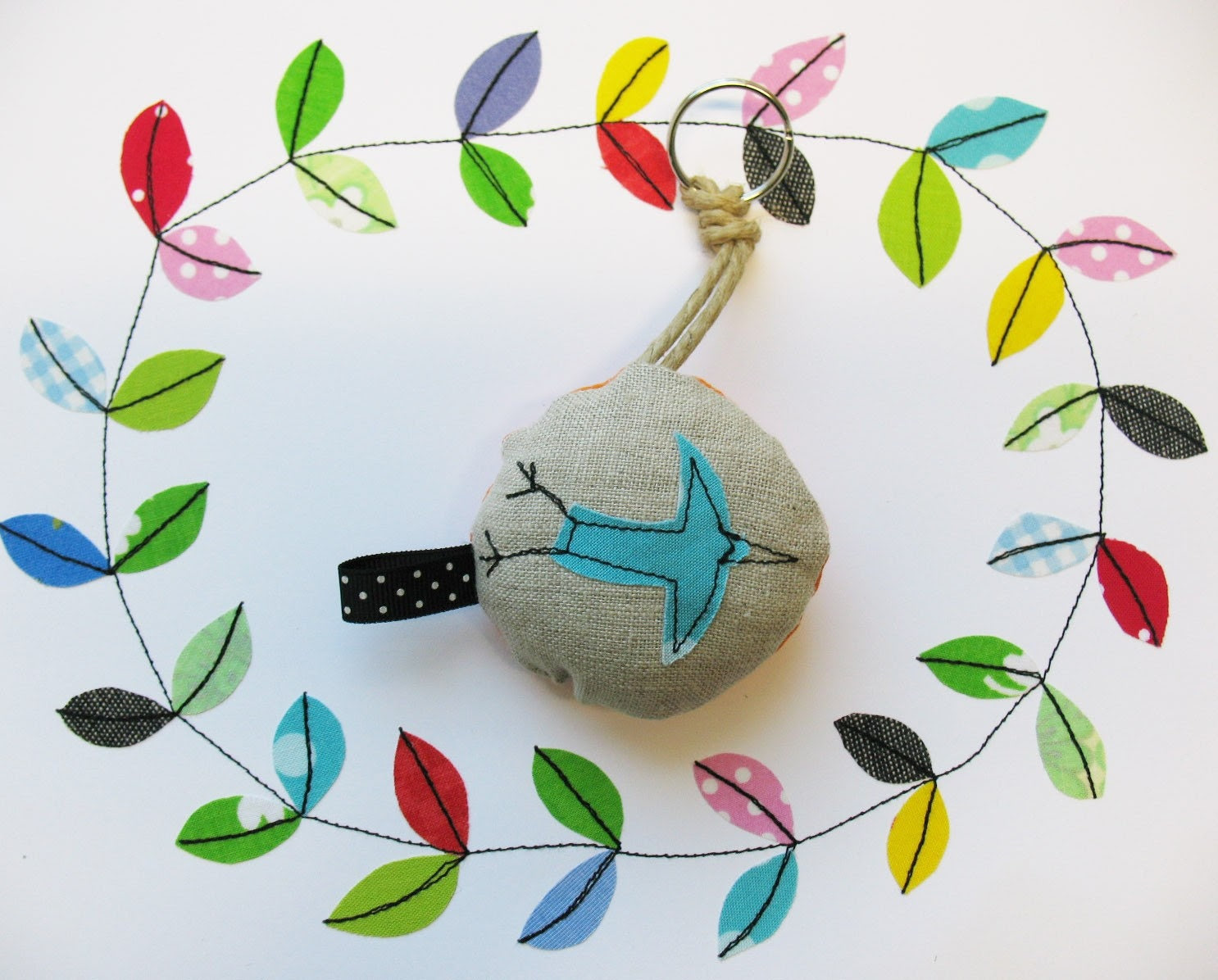 Charming keyfob with syko bird