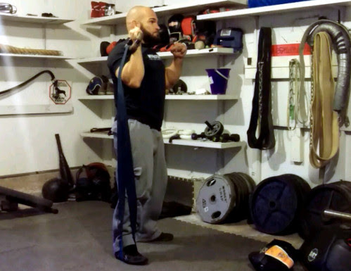 Resistance Band Exercise - Overhead Press