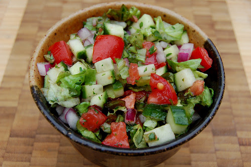 Chopped summer salad copyright Eve Fox 2008