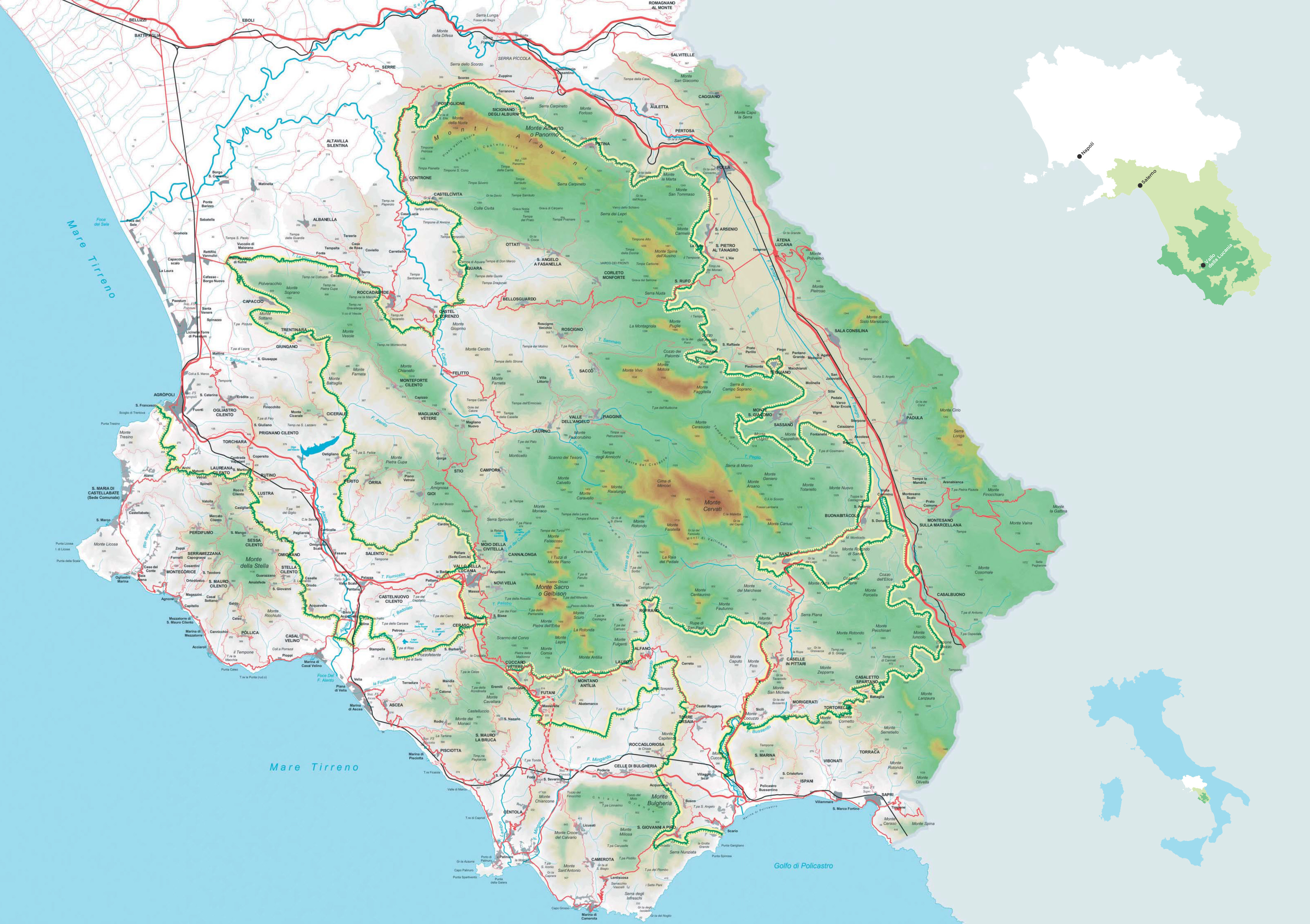Cartina Del Cilento Da Stampare