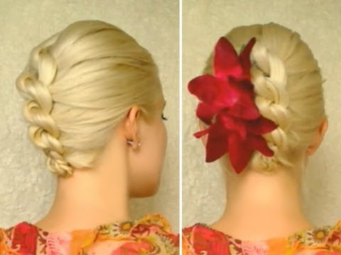 Knot braid prom hairstyle for medium long hair tutorial 