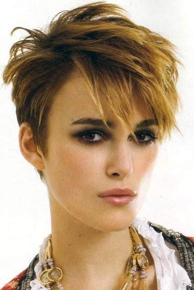 Keira Knightley with funky Hairstyle