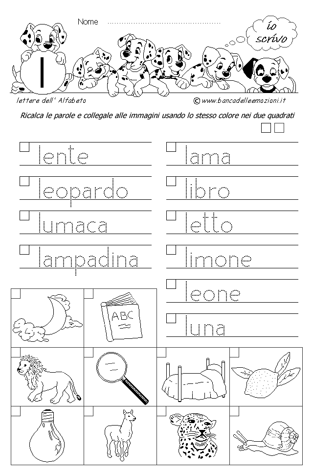 www.www.bancadelleemozioni.it - IO SCRIVO - scrivere parole e collegare ...