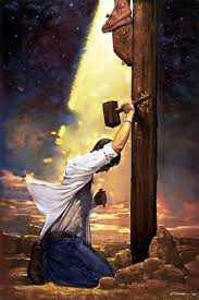 man-before-cross