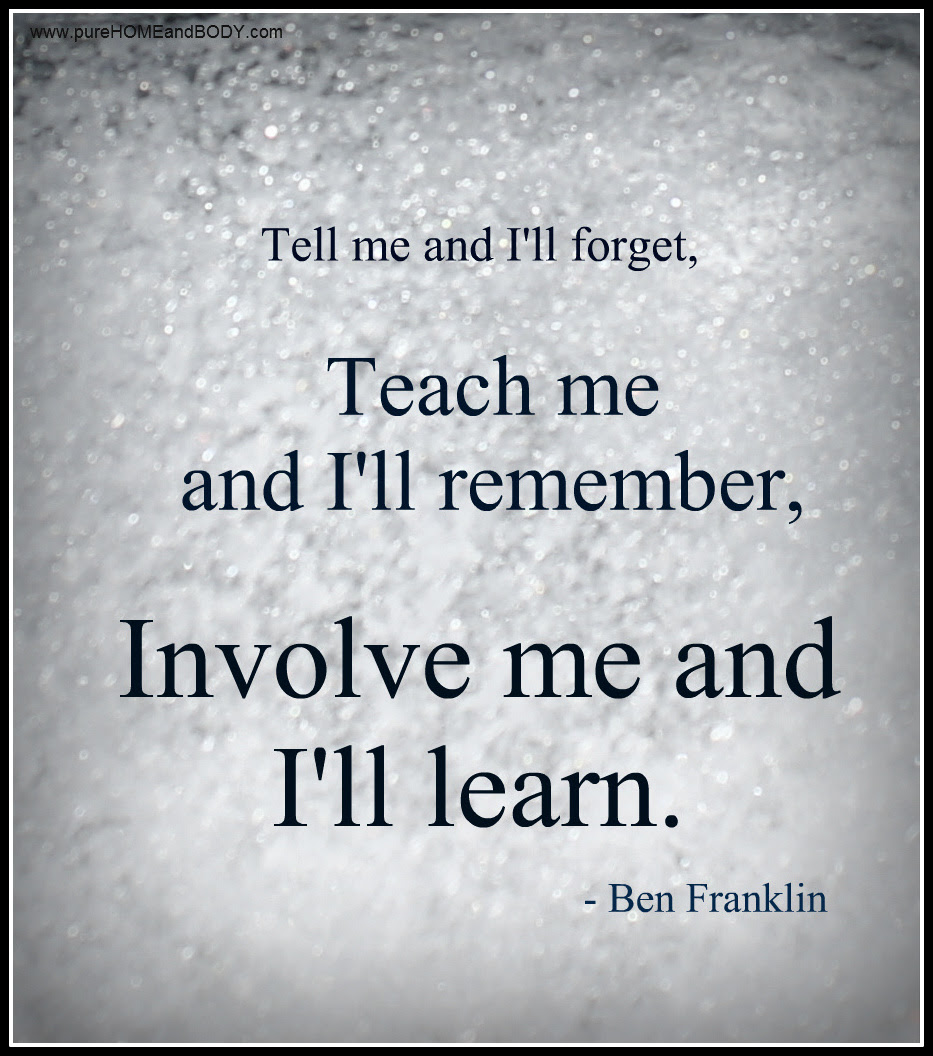 LLC  learning doing famous quote quotes franklin  Pure Home ben and by Body