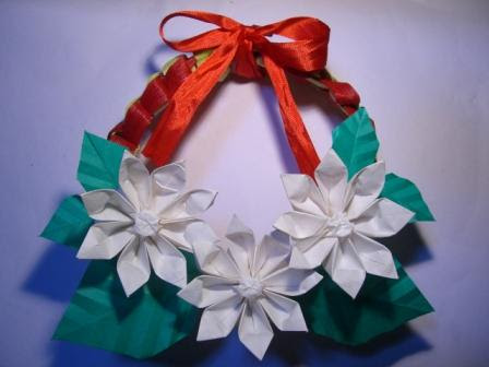 折り紙インチキ職人のブログ クリスマスリース Christmas Wreath