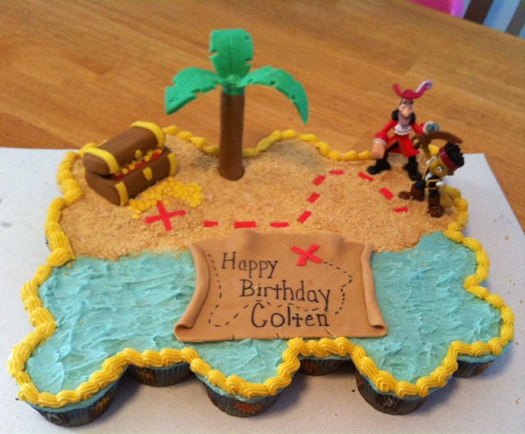 Jake and the Neverland Pirates Pull Apart cupcake cake