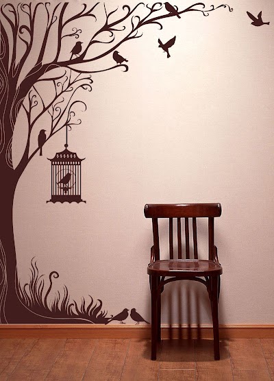 Nature Wall Painting Simple Design