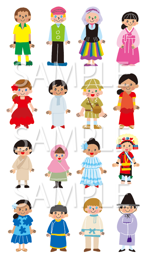 世界の子供たちのイラスト フレーベル館 日本全国姉妹都市図鑑 イラストレーターうつみちはる