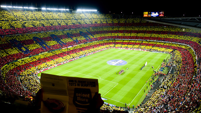 El mosaic del Camp Nou per al Clàssic / FOTO: ÁLEX CAPARRÓS - FCB