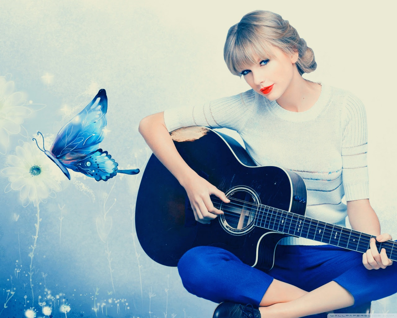 Taylor Swift Playing Guitar ❤ 4K HD Desktop Wallpaper for 4K