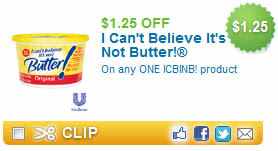 High-Value I Can't Believe It's Not Butter Coupon - I Crave Freebies