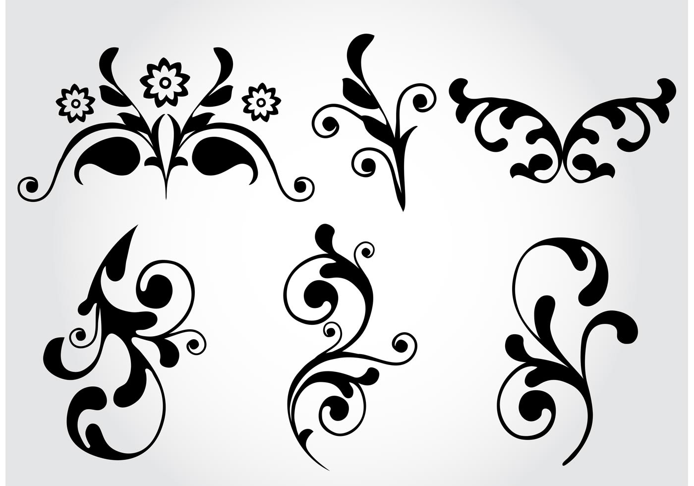 Download Floral Flourish Vector Elements - Download Free Vector Art ...