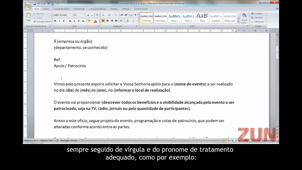 MODELO DE OFÍCIO DE SOLICITAÇÃO - YouTube