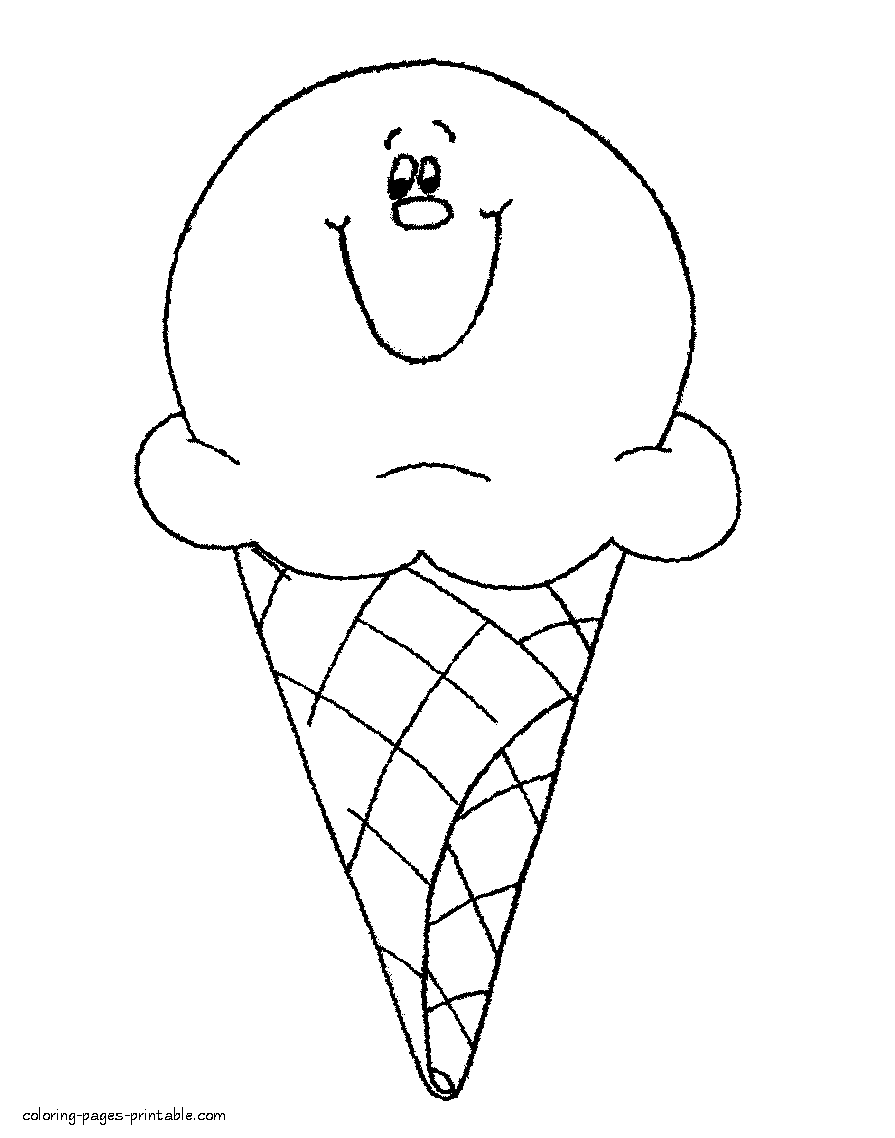Ice Cream Cone Drawing at GetDrawings | Free download