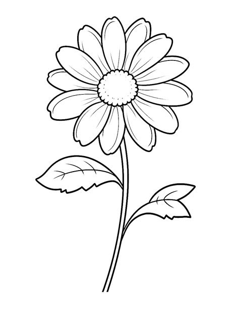  coloring pages for kids flowers