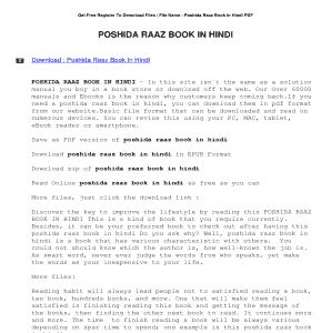 Download Kindle Editon poshida raz book pdf How To Download Free PDF PDF