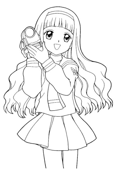 Let your children's creativity flourish with vibrant colors and endless imagination. anime girl coloring pages to download and print for free