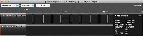 Saleae Logic: Programmed 80% PWM Duty Cycle