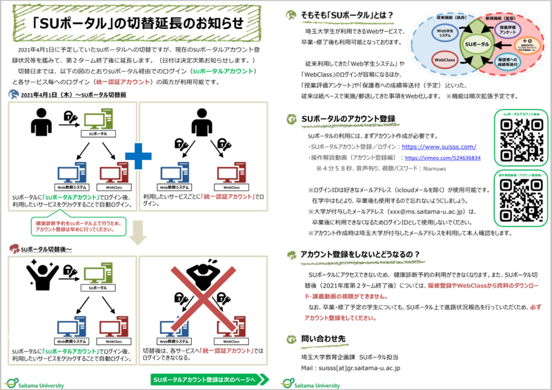 Suポータル を開設します Starting New Su Portal