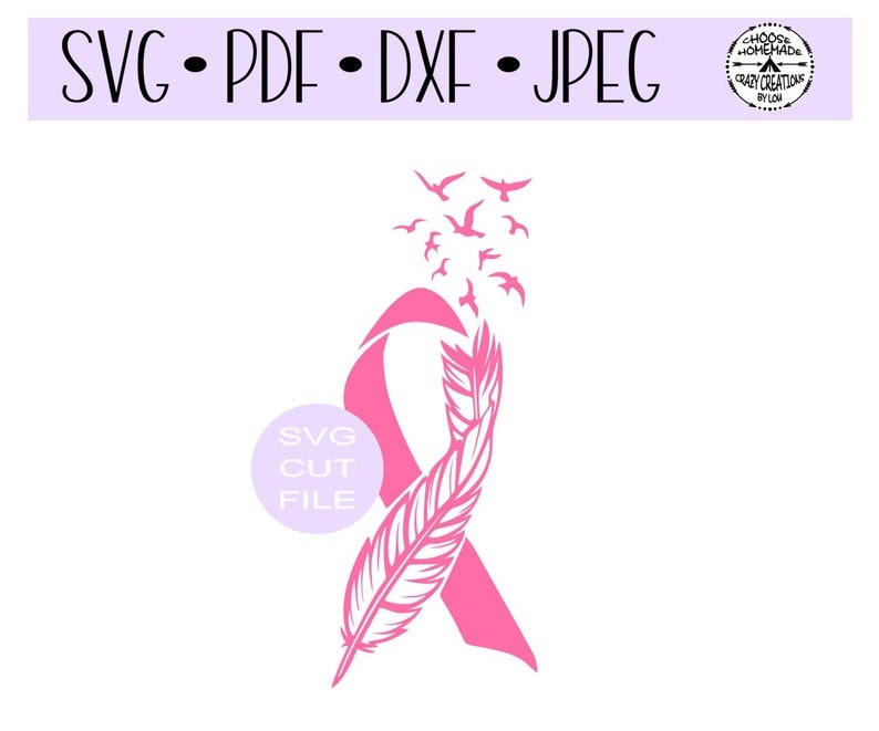 Download Free SVG Cancer Ribbon Feather Svg 499+ SVG File for DIY Machine for Cricut, Silhouette and Other Machine