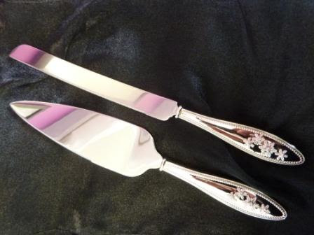 Wedding Cake knife and Slice set Party Hire Auckland Wedding Cake knife and Slice set Party Hire Auckland