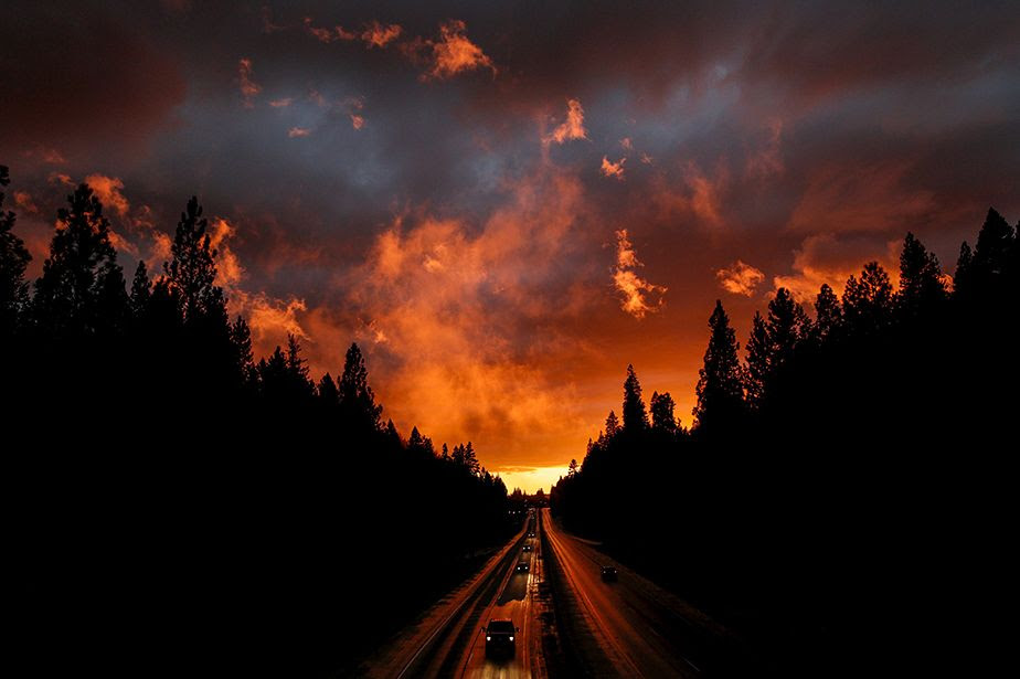 Coucher de soleil et orage hivernal en Californie Coucher de soleil et orage hivernal en Californie
