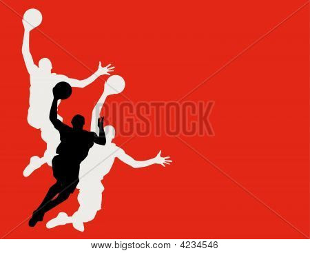 Stock vector : Basketball Players Vector Illustration Wallpaper