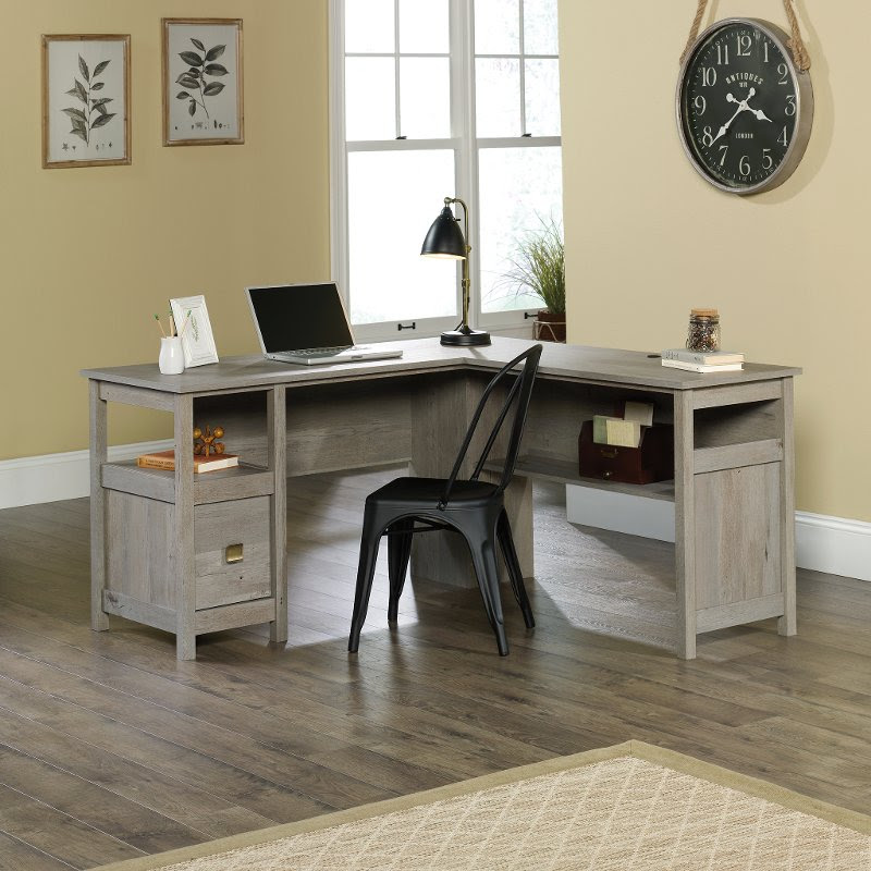 Oak L Shape Home Office Desk   Cannery Bridge | RC Willey 