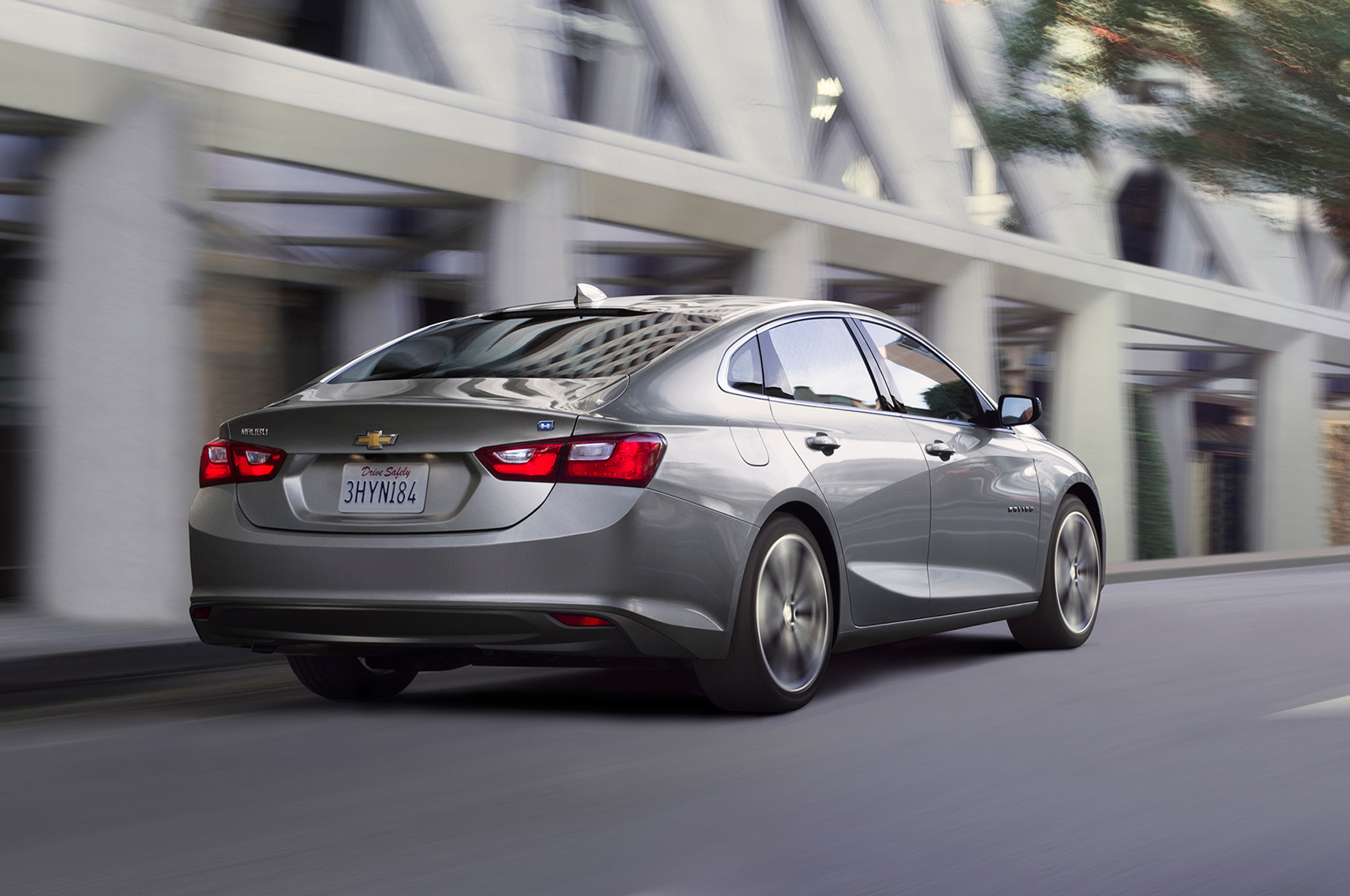 2016 Chevrolet Malibu Hybrid rear three quarter