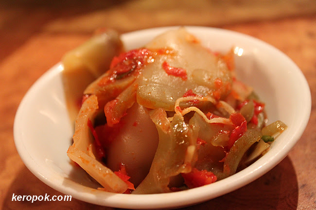 Pickled Szechuan vegetables.