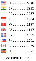 visitors by country counter