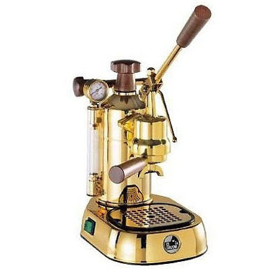 European Gift PPG16 La Pavoni Professional Gold Plated Espresso Machine