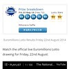 Euromillions lotto results Friday 22nd august 2014. Visit www.lotto-results-online.com for more information and to watch the live draw.