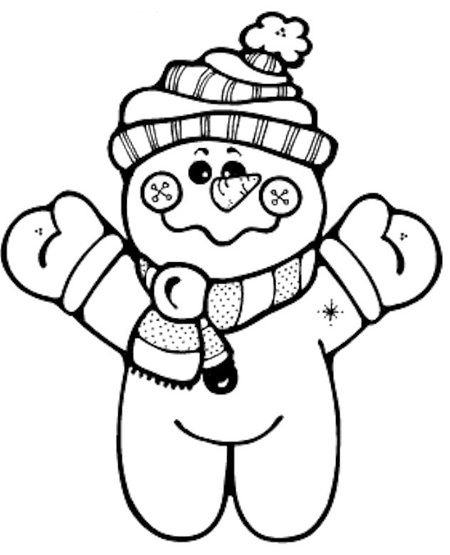 Cute Little Snowman Coloring Pages  Christmas Coloring Pages