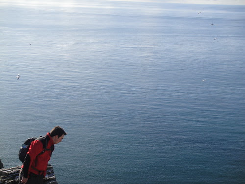 Looking down into The Chasms, Isle of Man
