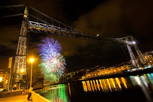 Fuegos artificiales en Portugalete