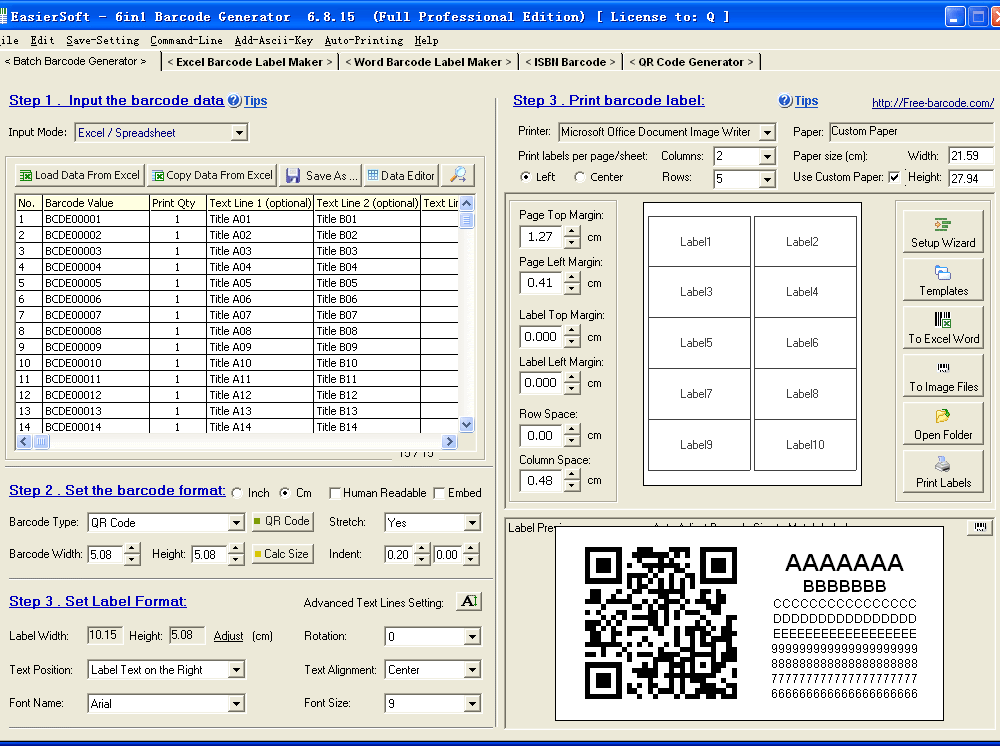 Free Bulk Barcode Generator Online - Use Excel data make barcodes
