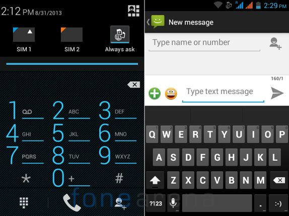 Intex Cloud X3 Dialer and Messaging