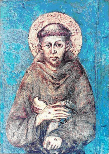 Medieval Italian Fresco of St. Francis