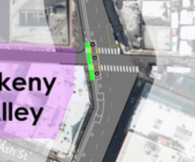 Intersection of Ankeny and 2nd.