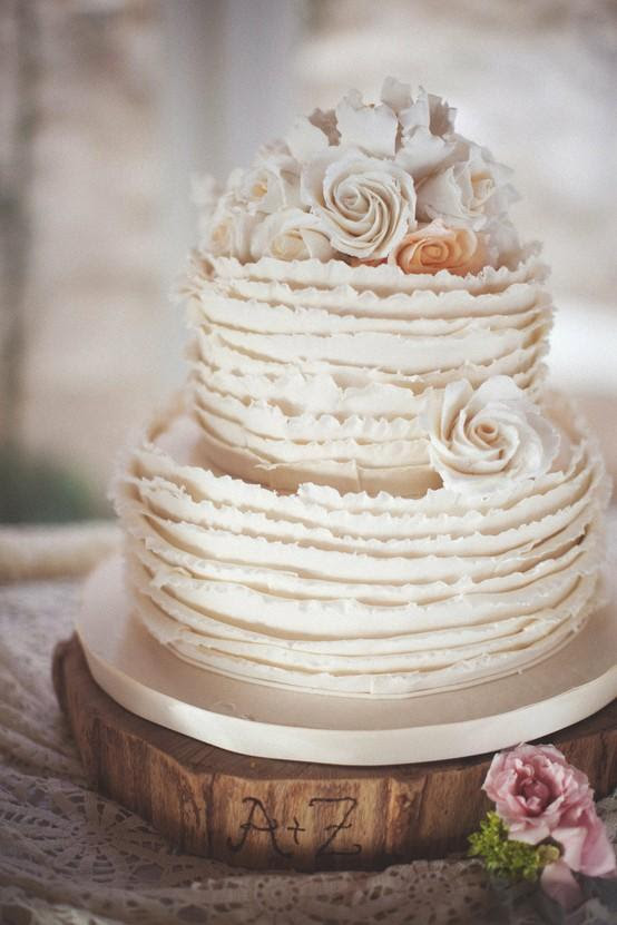 Wedding  Chic Ruffle Wedding Cakes ♥ Wedding Cake Design