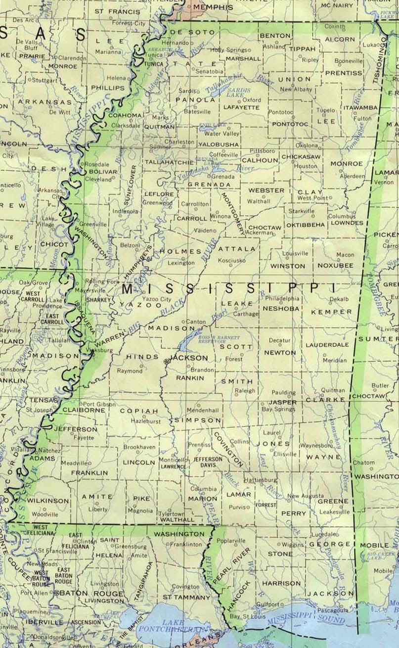 Mississippi Maps Perry Castaneda Map Collection Ut Library Online