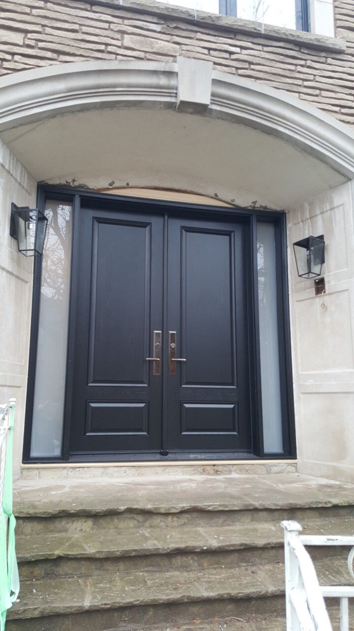 Modern Solid Wood Double Front Entry Doors - Modern Doors
