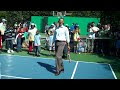 Video President Obama Plays 10 and Under Tennis